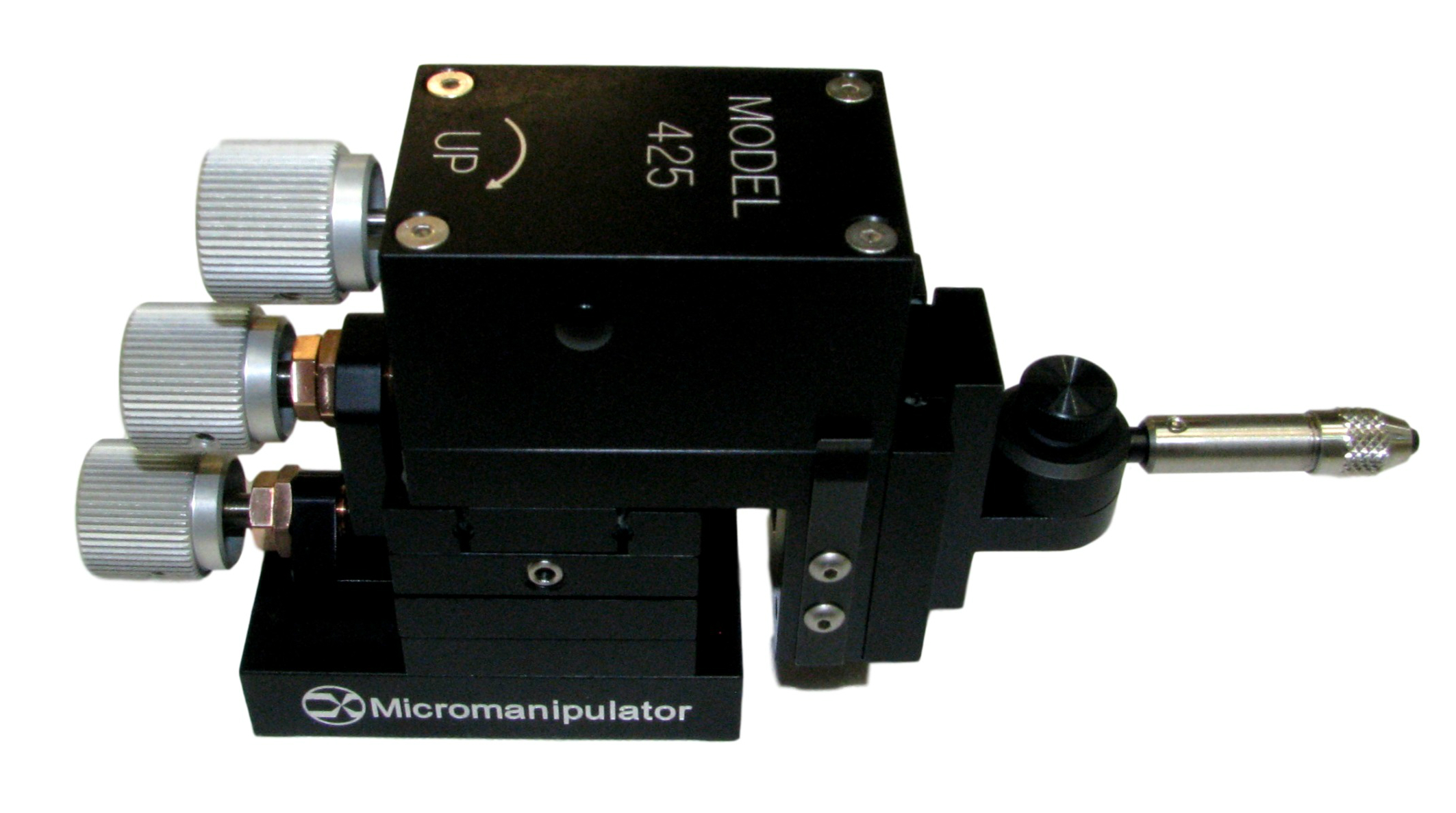 Micromanipulator 2550 Left-Hand X-Y-Z Vacuum Base Probe Positioner Manipulator 